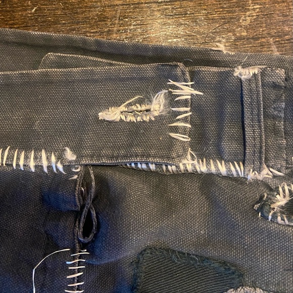 Crust Punk Patch Mini Skirt, Hand Made Hand Sewn. Punk/metal skirt, goth. - Picture 10 of 12